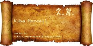 Kuba Marcell névjegykártya
